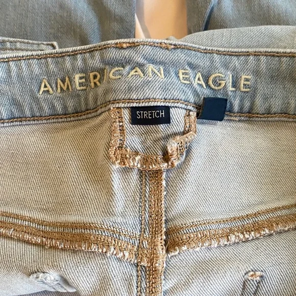 American Eagle Stretch Super High-Rise Baggy Wide Leg Jeans Size 18 Regular - Picture 6 of 9